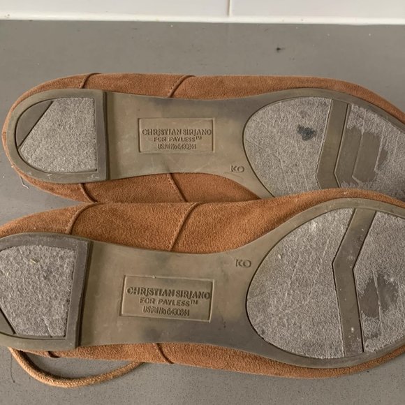 Christian Siriano Pointed toe suede lace up flats - Picture 4 of 4